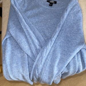 Aqua Women's Light Blue V-Neck Sweater